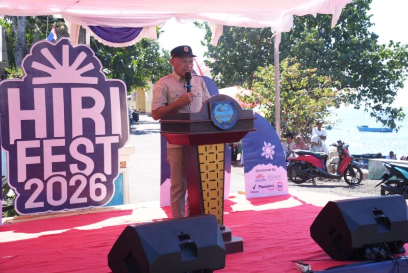 Sambutan Wakil Gubernur Malut Sarbin Sehe dalam acara pembukaan Hiri Fest