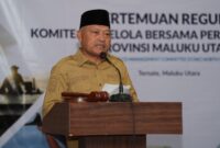 Wakil Gubernur saat membuka Pertemuan Reguler KPBP Tuna Provinsi Maluku Utara.