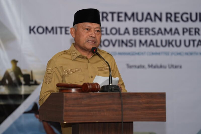 Wakil Gubernur saat membuka Pertemuan Reguler KPBP Tuna Provinsi Maluku Utara.