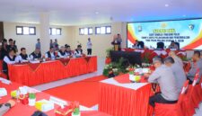 Kapolda Maluku Utara Irjen Pol. Arif Budiman, S.I.K., M.H. saat memberikan sambutan pada kegitatan taklimat awal audit kinerja itwasum Polri