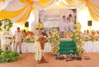 Bupati Sula saat merayakan maulid nabi dengan keluarga besar di Desa Bohong. 