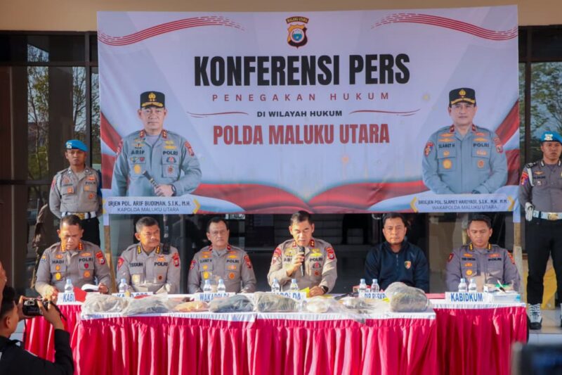 Konfrensi pers Kapolda Maluku Utara Irjen Pol. Arif Budiman, S.I.K., M.H., 