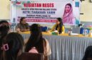 Astri Tiarasari Yasin saat melakukan kegiatan reses di SMK Marhaen Halmahera Timur (Haltim), Kecamatan Wasile Tengah,