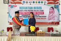 Anggota DPRD Provinsi Maluku Utara, Astri Tiarasari Yasin melakukan kunjungan reses di SMK Maritim Muhammadiyah Haltim. 