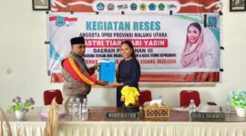 Anggota DPRD Provinsi Maluku Utara, Astri Tiarasari Yasin melakukan kunjungan reses di SMK Maritim Muhammadiyah Haltim. 